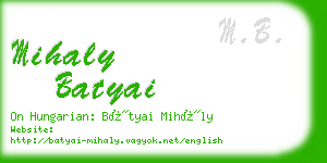 mihaly batyai business card